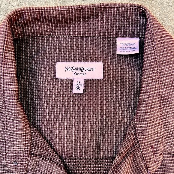 Yves Saint Laurent YSL Button Up 17 32-33 Vintage - Picture 3 of 4